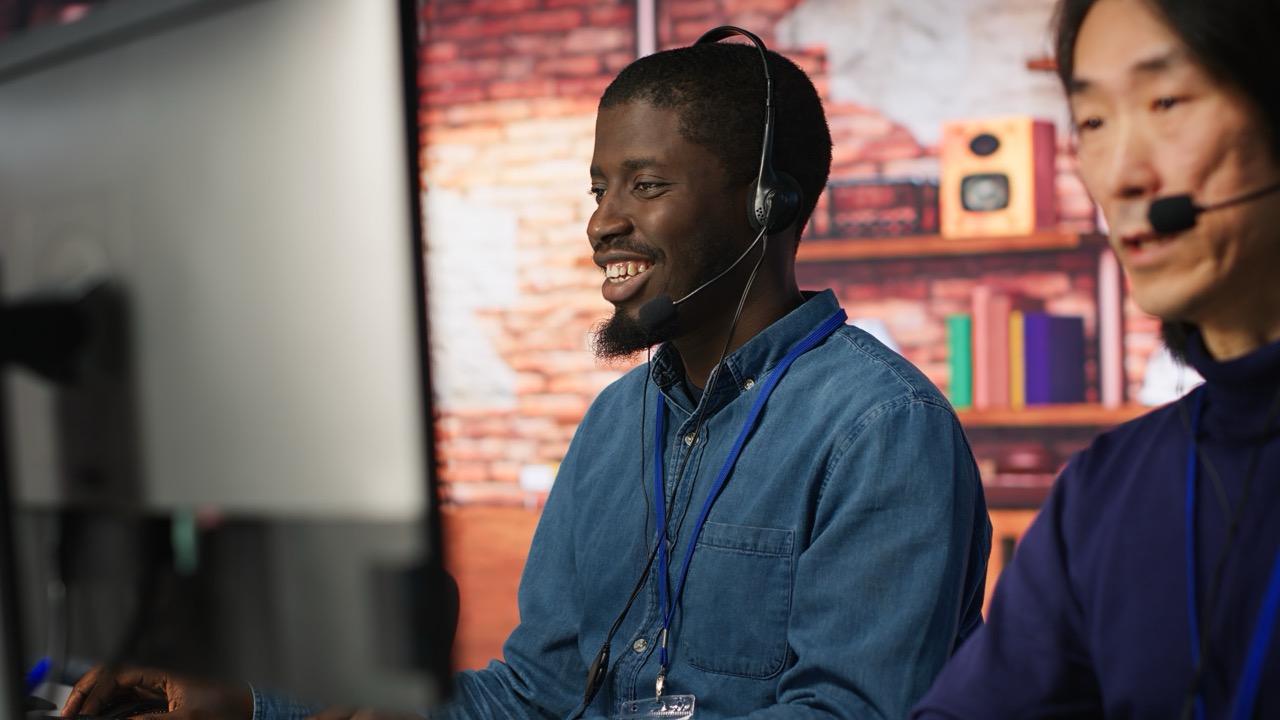 Customer service team using AI-powered support tools