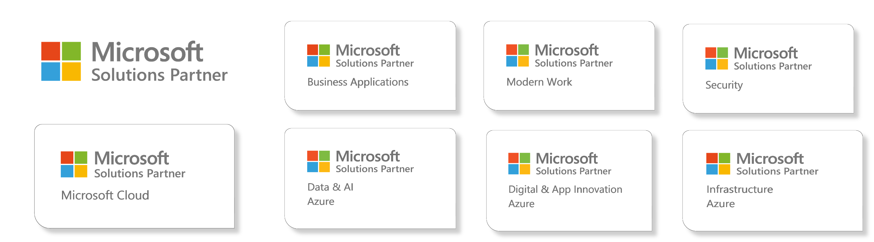 Microsoft Solutions Partner — Business Applications, Data & AI, Modern Work, Microsoft Cloud, Security, Digital & App Innovation